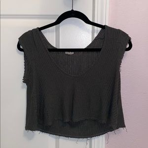 Crop top green shirt